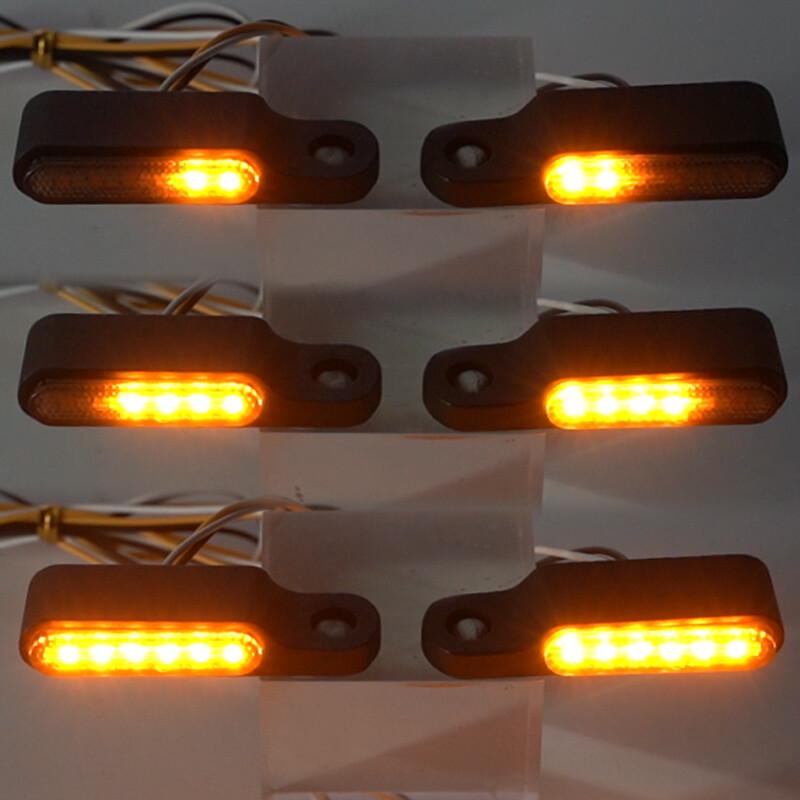 Handlebar LED Turn Signals Blinker Running Light 2pcs Fit For Harley Sportster