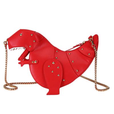 Dinosaurier Schultertaschen 3D Nieten Dinosaurier Geldbörse Tierstil Taschen Reißverschluss Umhängetasche Geldbörse Umhängetasche für Mädchen