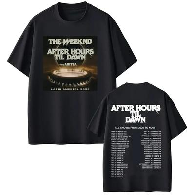 The Weeknd After Hours Til Dawn 2026 Tour Merch T-Shirt Unisex Lässig Baumwolle Locker Kurzarm Mode Y2K T-Shirt