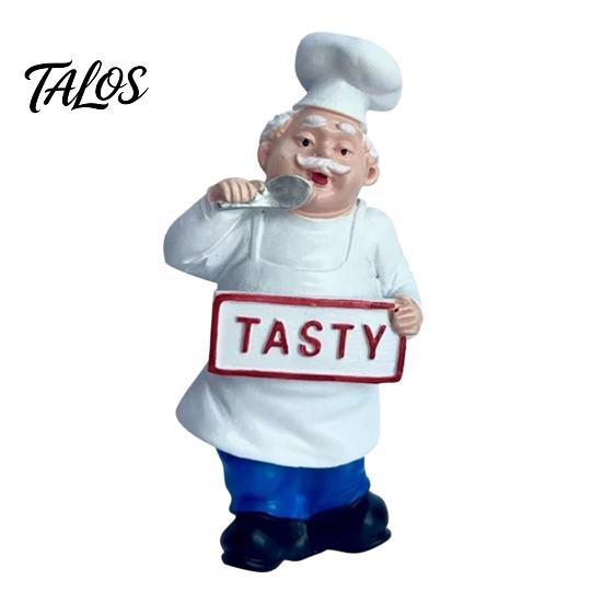 Kitchen Magnetic Decoration Cartoon Fat Chef Fridge Magnet, Hand-painted 3D Refrigerator Magnet Picture Photo Holder for Home Office Decorative