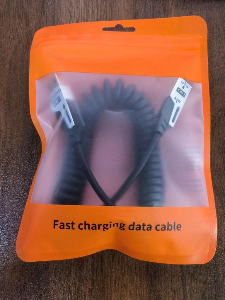 [True PD65W+27W] 4-in-1 Double Magic Spring Telescopic Charger 65W for Apple, Huawei, iPhone 16