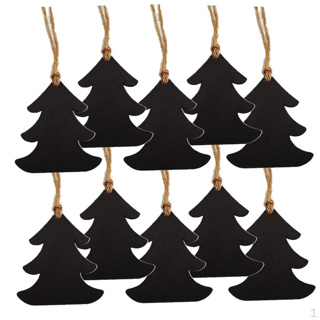 

10Pcs Hanging Christmas Tree Blackboard Wedding Home Decor