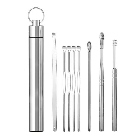 Ear Pick Ear Wax Removal Kit Ear Curette Cleaner 360 Degree Spiral Design Ear Canal Cleaner Ear Cleansing Tool Set