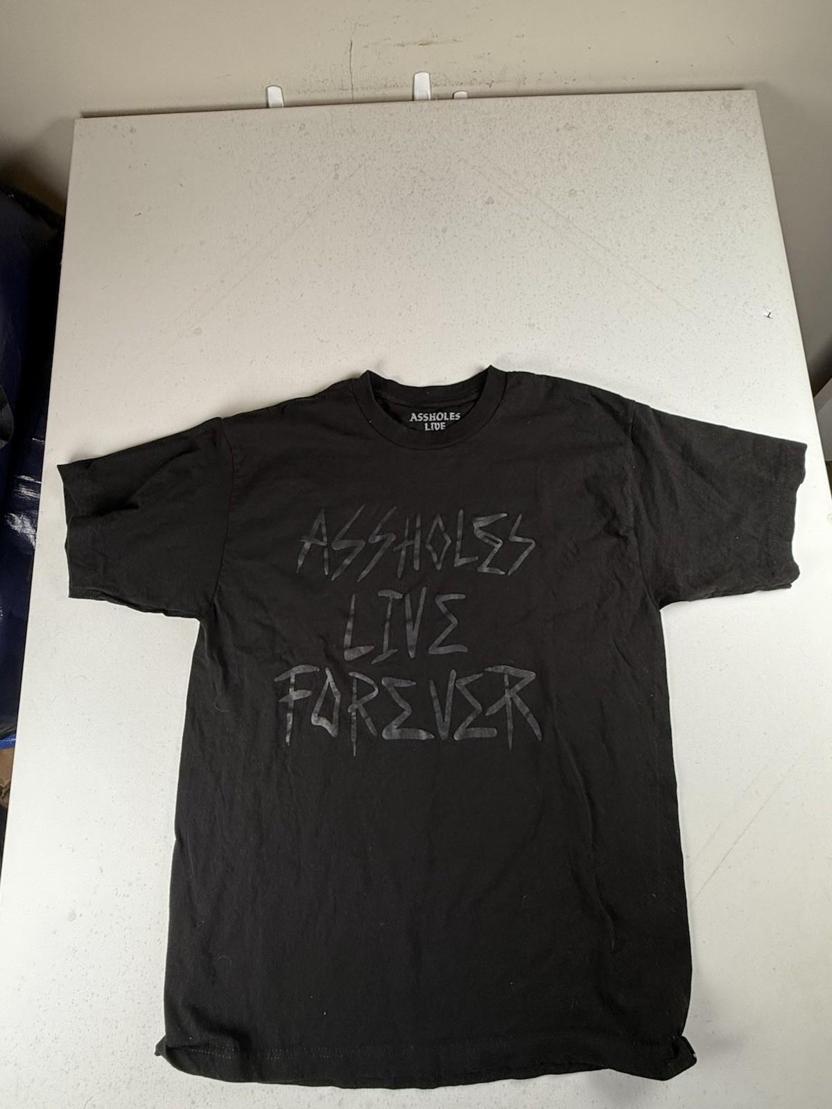 Assh*les Live Forever Graphic T-Shirt Black Large Unisex T-Shirt XXXXL
