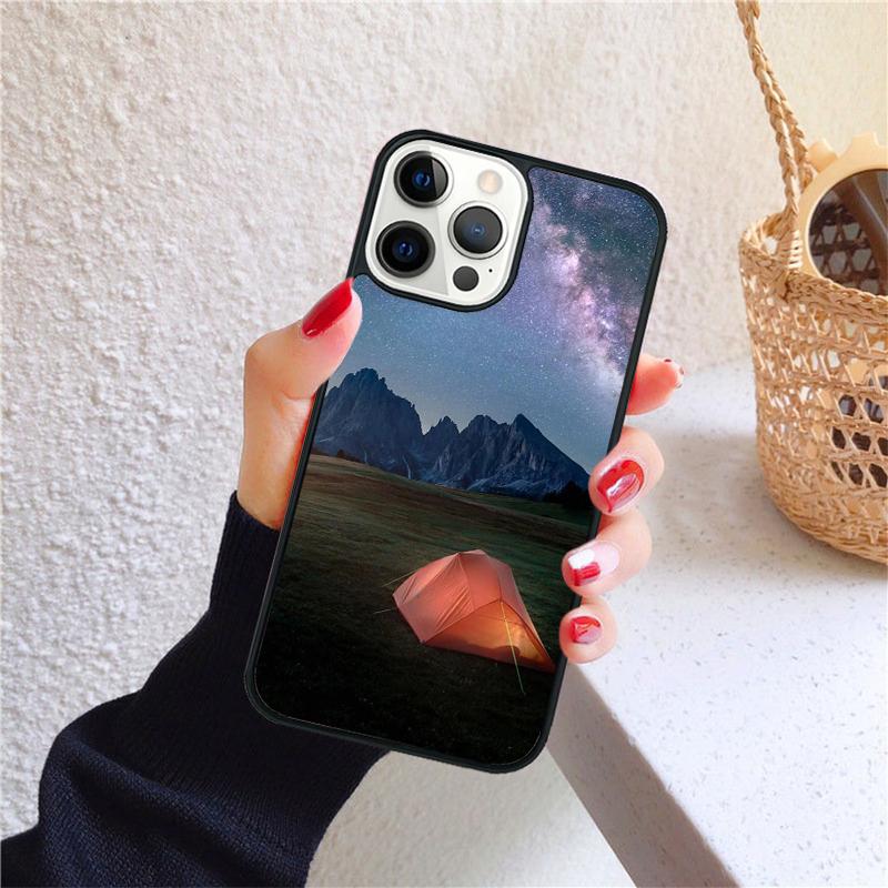 Camping Nature Mountain Phone Case for iPhone 17 Air 16 Coque 15 14 12 13 PLUS 11 PRO MAX Back Cover Fundas Shell
