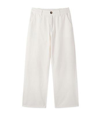 BLACKBROWN Semi-Wide Fit Cotton Pants [Ivory]