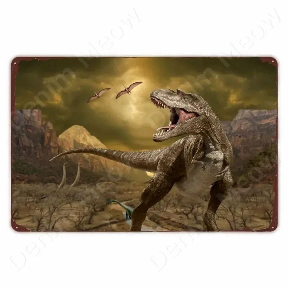 Dinosaur Retro Metal Tin Sign Wall Decor 20x30cm