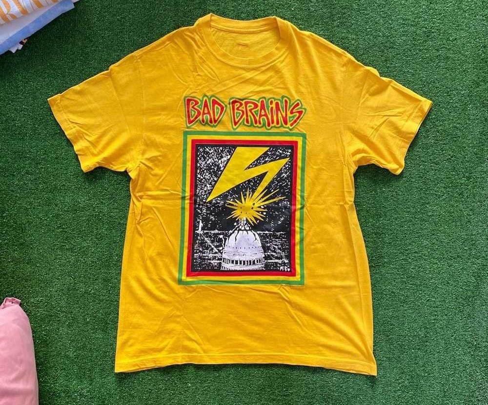 Винтажная футболка Bad Brains с коротким рукавом S-5XL Все размеры Хлопок Желтый BL589 Унисекс S