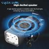 3-in-1 Bicycle Front Light with Horn & Phone Holder 6 LED Bike Light 2400mAh Bike Headlight Flashlight for Night Safety Riding