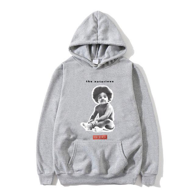 Rapper The Notorious Big Poppa Graphic Hoodie Men's Rap Oversized Sweatshirt Biggie Smalls Hoodies Men Women Hip Hop Sportswear