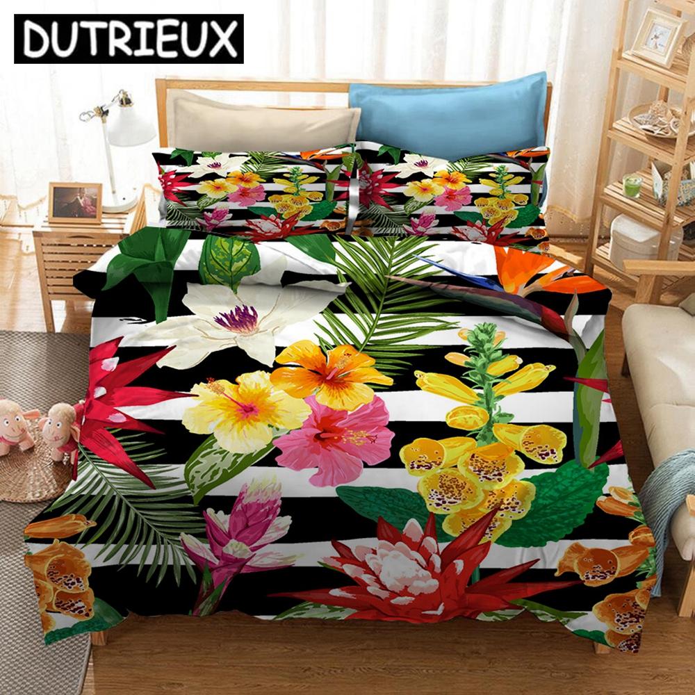 Comforter Tropical Flamingo 3D Printed Bedding Set S S Comforter Bedding Set Bedclothes (No Sheet)
