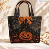 1 Stück Halloween Fledermaus Kürbis gesteppte Tragetasche Große Kapazität Leichte Damen Umhängetasche für Reisen & Einkaufen