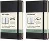 Moleskine 2022 Planner, 12-Month Weekly Diary, Hardcover, Pocket Size, Black, Starting In January, DHB12WN2Y22 (x 2)