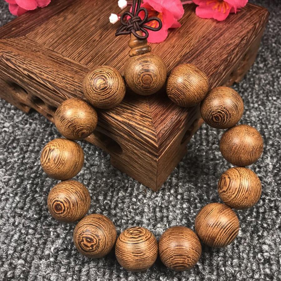 

Noter Handmade Wenge Peach Wood Tibetan Bracelet For Men Positive Energy Meditation Healing Strand Braslet Anti Evil Accessories