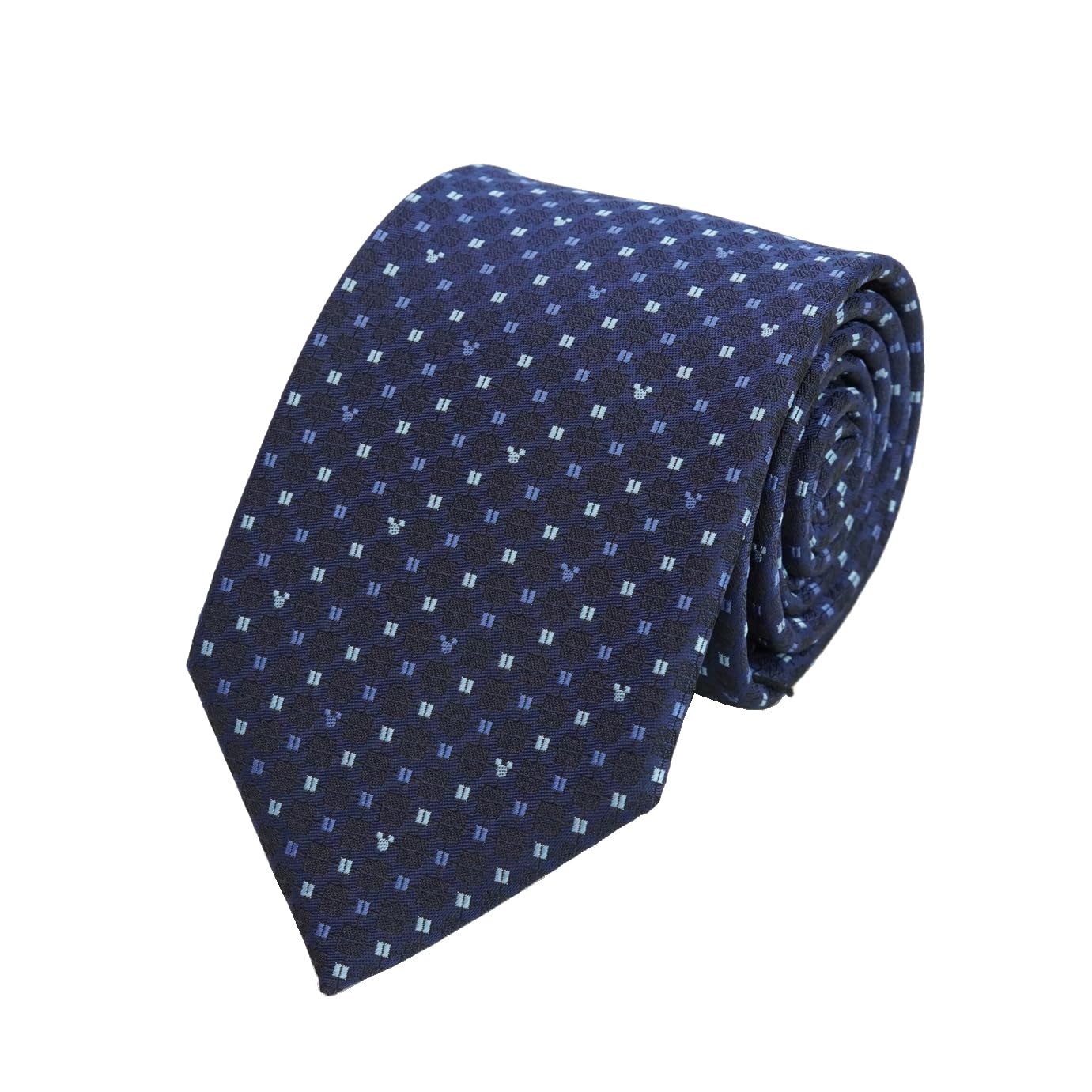 [Disney] Necktie (Three Circle Silhouette Micro Pattern) Necktie D50034 Blue Navy