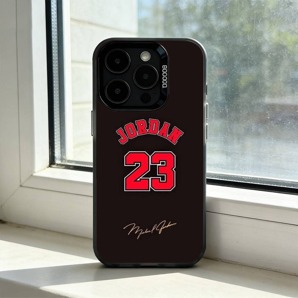Sports M-Michael Jeffrey Jordan Phone Case For iPhone 17,16,15,14,13,12,11 Plus,Pro Max,XS,Colorful Silver Black Cover