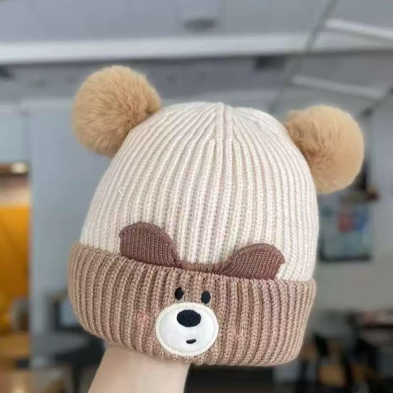 2025 Autumn/Winter Unisex Korean Knit Wool Hat for Kids and Babies - Warm, Trendy Pullover Design
