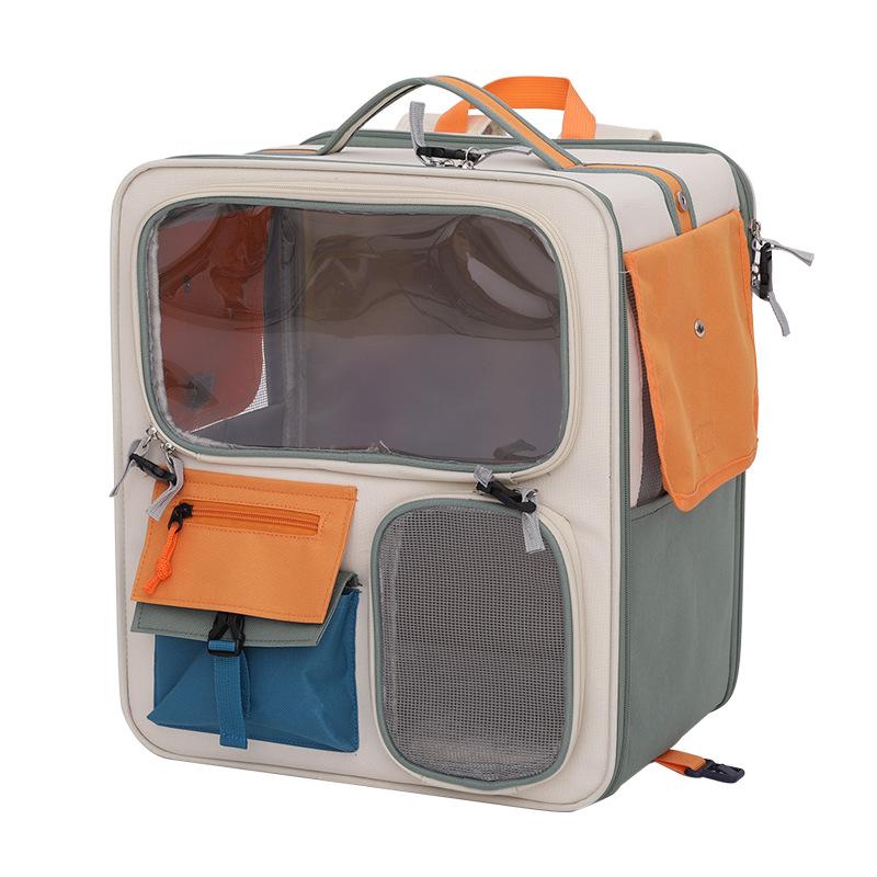 Borsa per gatti da esterno zaino portatile per gatti valigia carrellata per animali domestici zaino artefatto per viaggiare in auto cane valigia di grande capacità