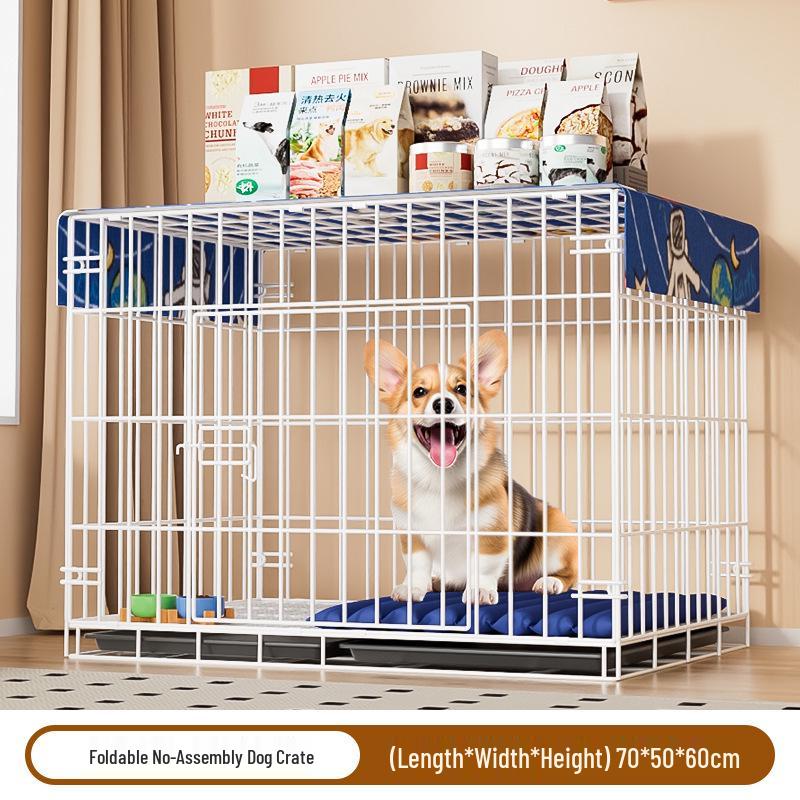 Indoor Pet Cage with Toilet for Small to Medium Dogs & Cats