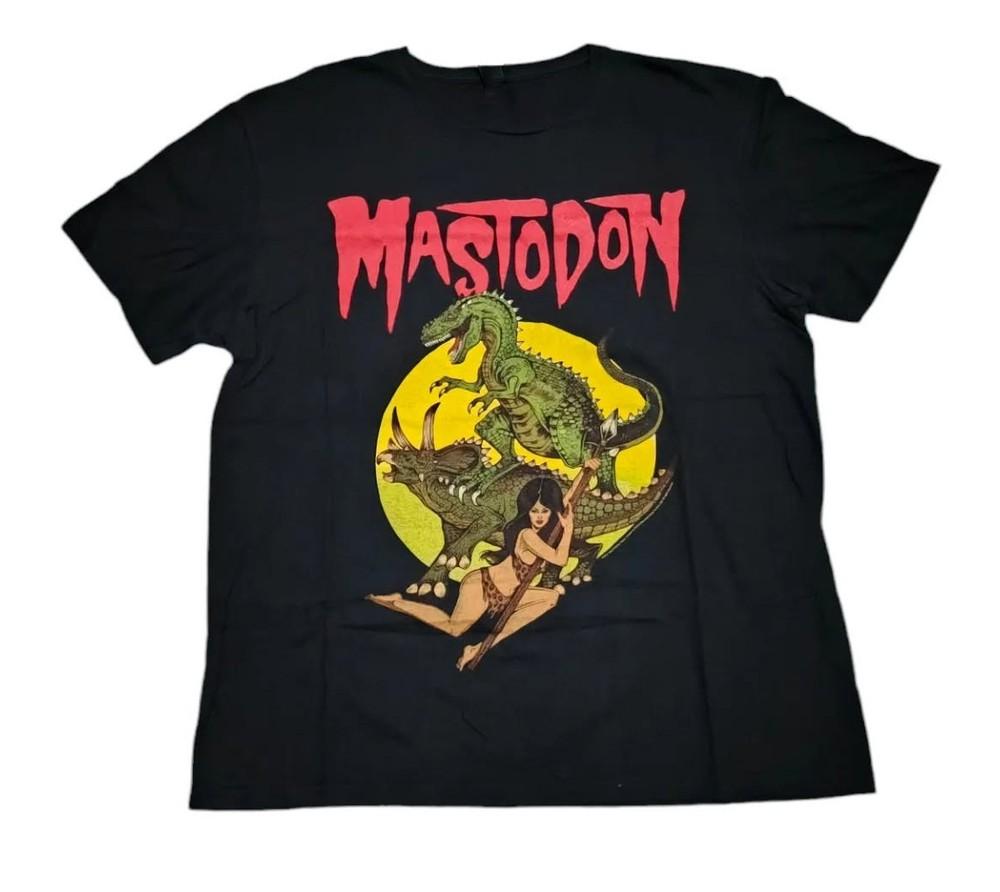

Mastodon Band Dinosaur T Shirt Size S-5XL 2021 Made in USA Metal Rock Reprint Unisex T-Shirt XXL