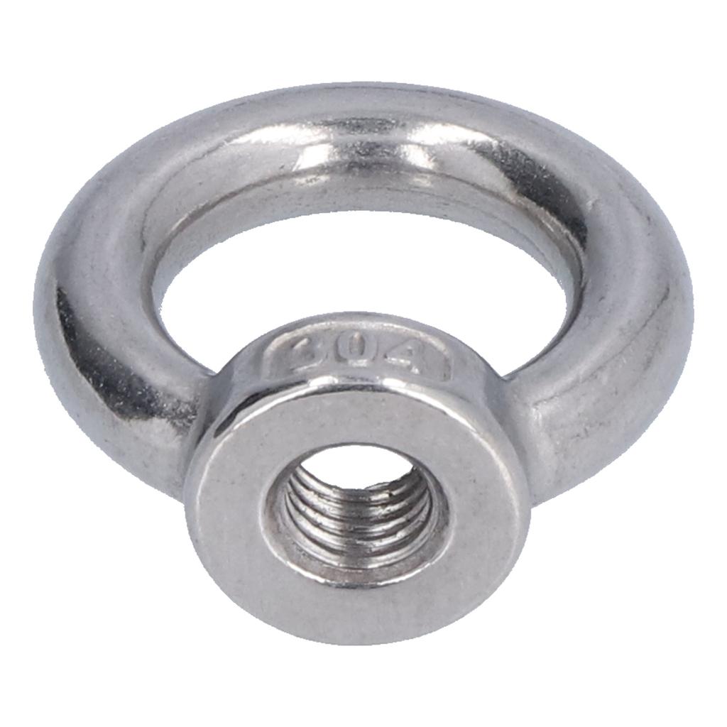 10Pcs Lifting Eye Nut Stainless Steel Ring Shape Fastener Tools for Forestry MachineryM3