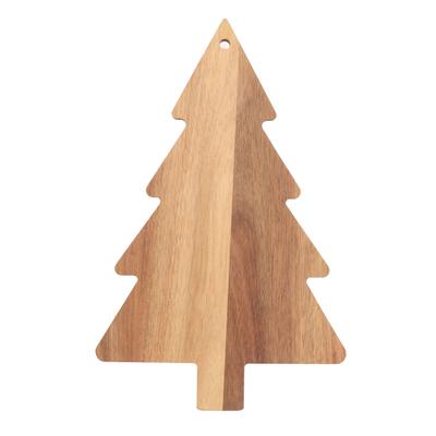 Xmas Tree Shaped Cutting Board Wooden Food Bread Serving Tray Sushi Board for Restaurants Homes
