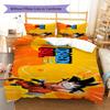 Son Goku Pattern Bedding,Quilt Set Quilt Cover Pillowcase Home Birthday Gift (1 * duvet cover + 2 * pillowcase, without core)