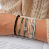 Promotional Hand-Woven Hand Rope, Retro Ethnic Style Wave Compass Accessories Multi-Color 5-Piece Set Jewelry