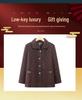 Grandma's Spring Loose Cardigan: Women's Elderly Lapel Top for Mom - New Seasonal Outerwear