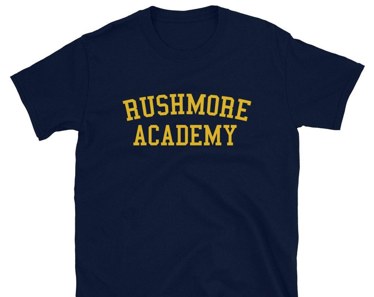 Rushmore Academy T-Shirt: Wes Anderson Inspired Crest Tee, Unisex Shirt S