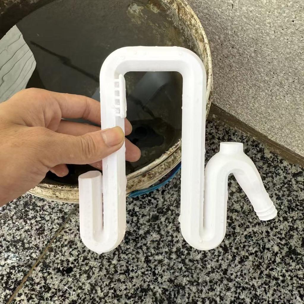 Outdoor Overflow Tube 3D-Printed Bucket Hose Rim Holder Tool