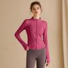 Sunscreen Clothes Skinny Yoga Clothes Women's Running Quick-Drying Clothes Long Sleeves Waist Cycling Sports Jacket Fitness Clothing Top