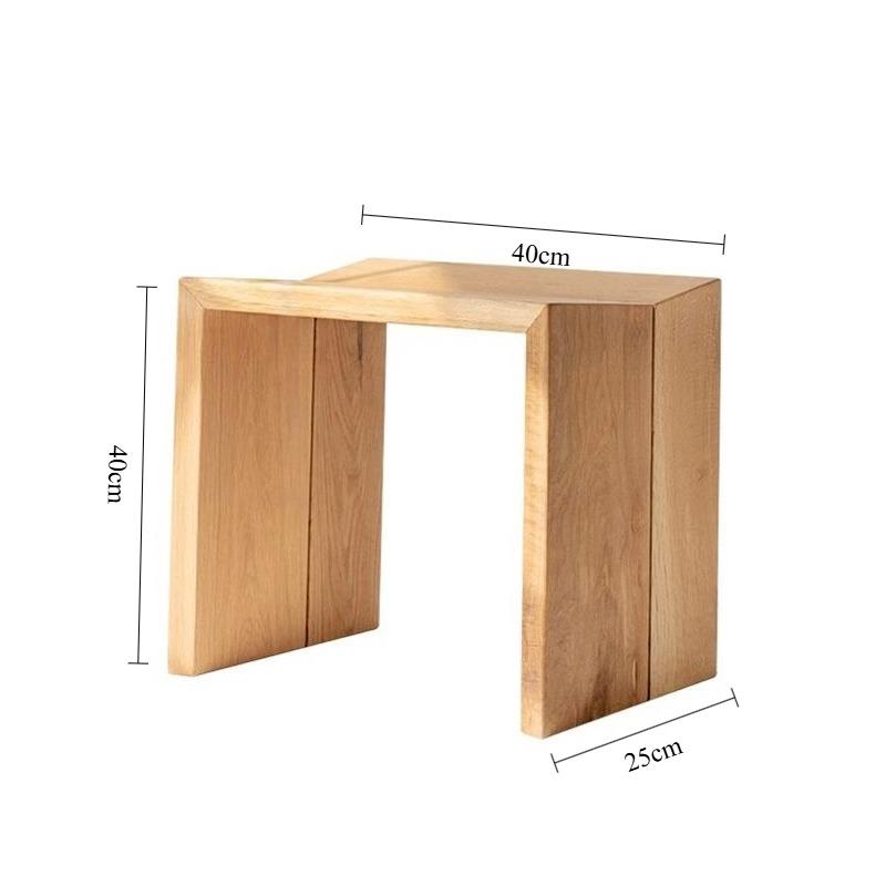 

Nordic Ottomans Wooden Rectangular Stools Modern Small Footrest Decorative Low Living Room Benches Aesthetic Room Furniture