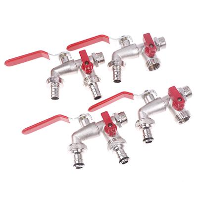Garden Tool Zinc Alloy Water Faucet 1/2" Outside & Inside Used Easy Turn On/Off Lever Handle Watering Irrigation Taps Ball Valve