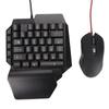 One Handed Keyboard Mouse Combo RGB Color Backlit Ergonomic Design 39 Key Gaming Keyboard 4 Level DPI Adjustable Mouse