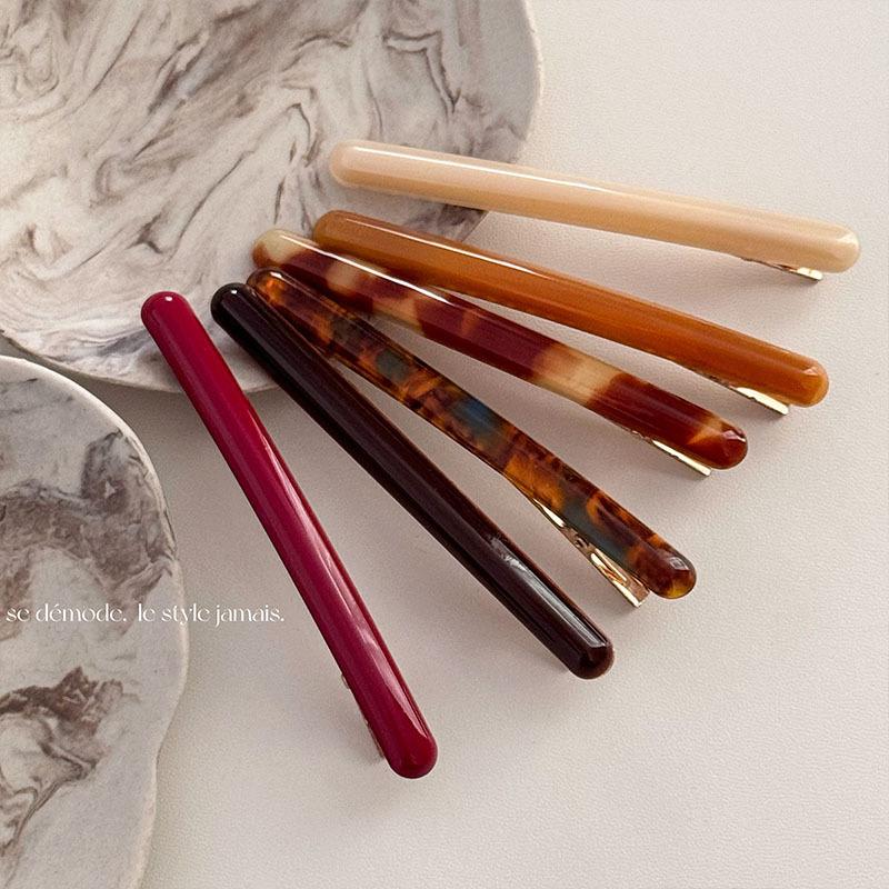 Acetate Duckbill Clip Women's Side Bang Clip Haircut Barrettes Broken Hair Finishing Clip Bar Hairclip Headdress