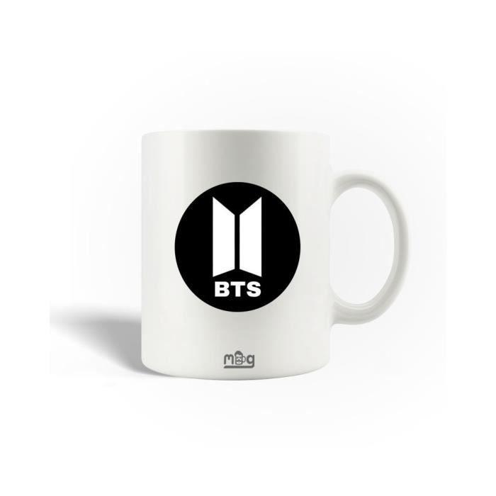 Mug - Bangtan Sonyeondan - BTS - Céramique - Blanc - 30cl - Compatible lave-vaisselle