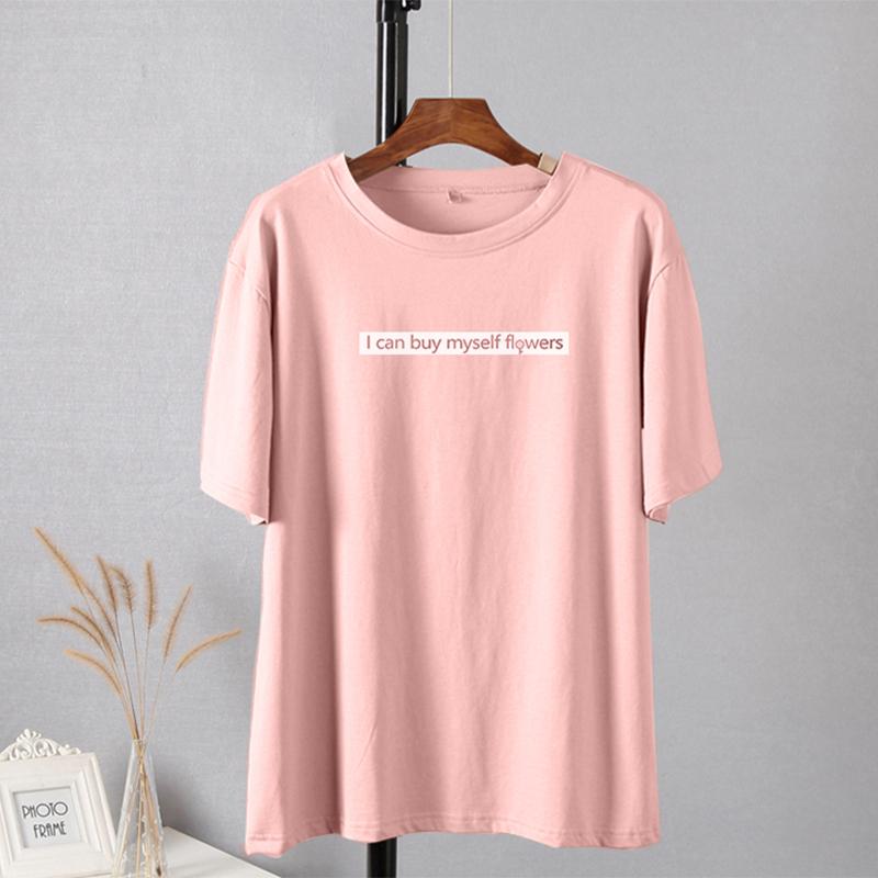Shellsuning Casual Soft Cotton High Street Tees Trendy Letter Graphic T Shirts Women 2023 Summer Korean Short Sleeve Female Tops