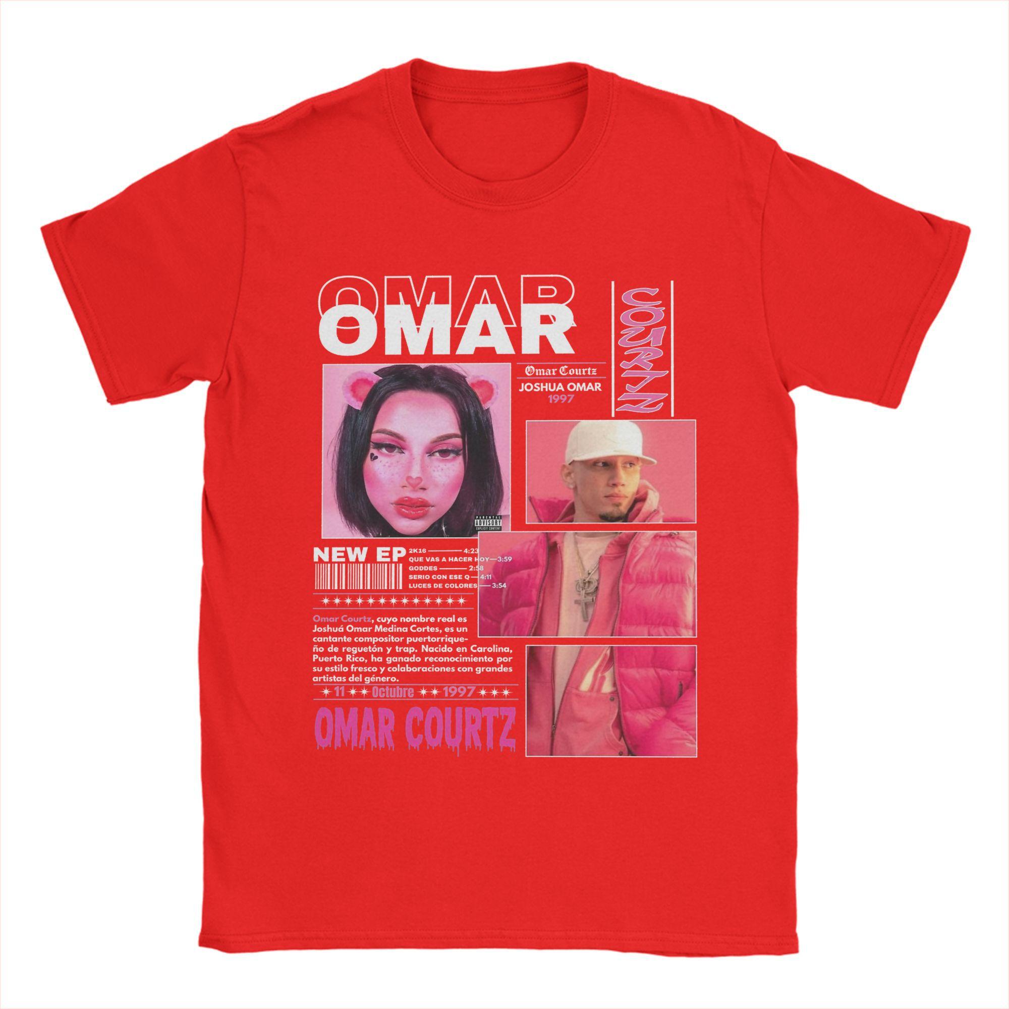 Rapper Omar Courtz Primera Musa Album Tour 2025 T Shirts Men s Cotton Awesome T-Shirt Round Neck Tees Short Sleeve Clothing S