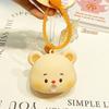 Style Cute Cartoon Silicone Cream Bear Bubble Pendant Keychain For Gift Trendy