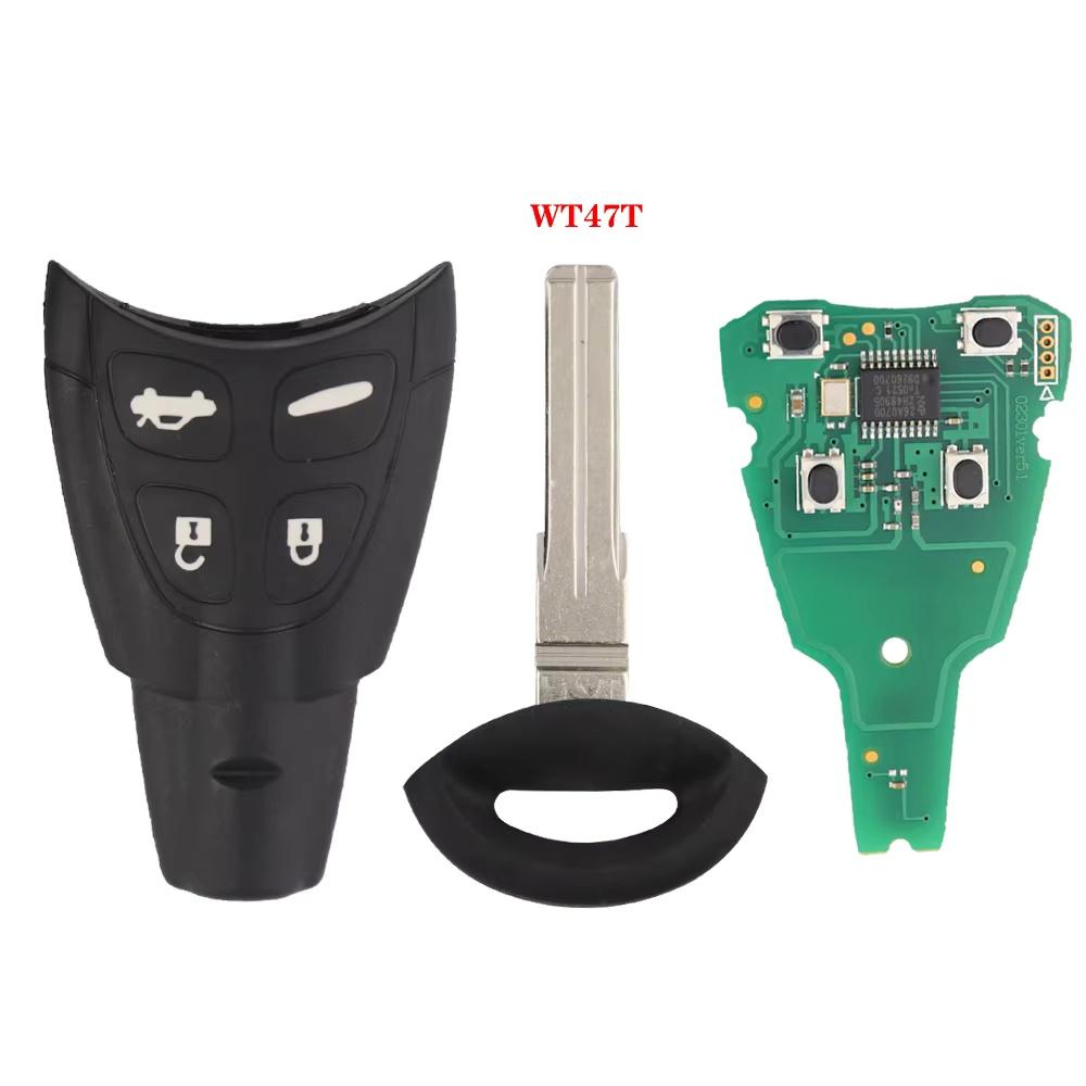 Remote Car Key Fob LTQSAAM433TX Fit For Saab 9-3 9-5 2003-2010 434MHz ID46-Chip