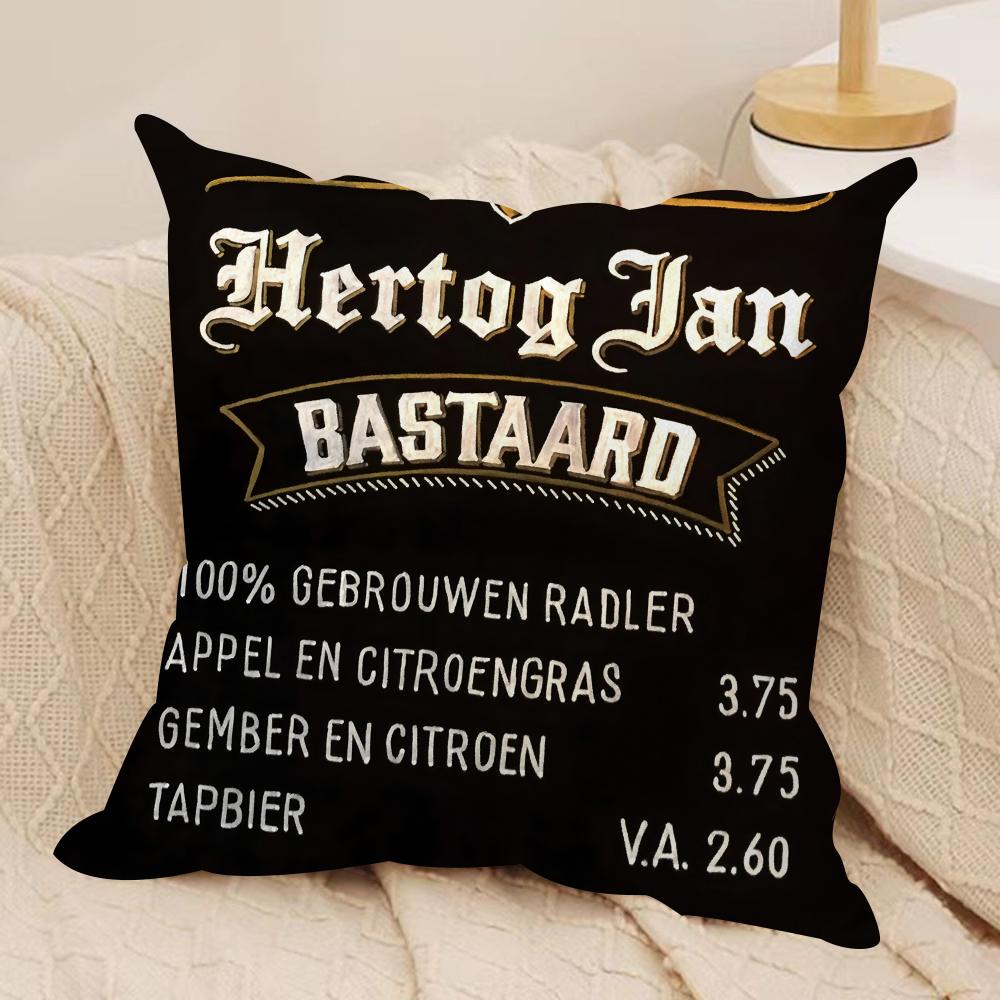 

Металлическая вывеска с пивом H-Hertog J-Jan Наволочка из шелковистого короткого плюша для диванной подушки Скрытая молния Мягкий пылезащитный чехол для домашнего декора 30cmx30cm