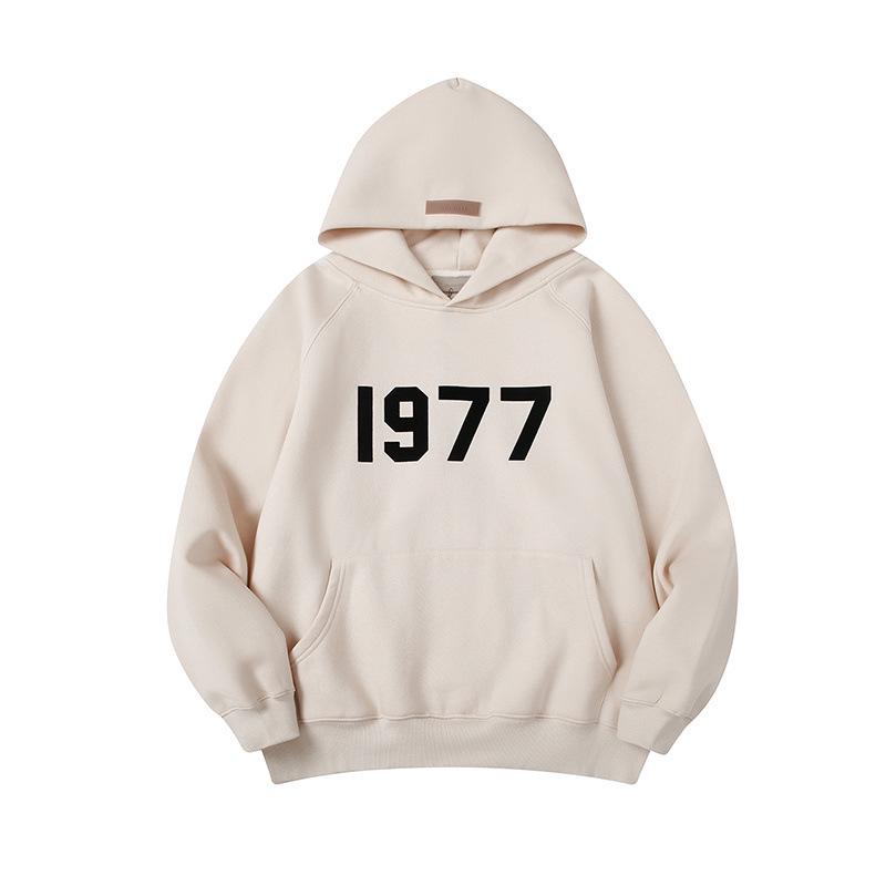 Cross Essentials Zweifarbiger Beflockter Hoodie Sweatshirt für Damen & Herren