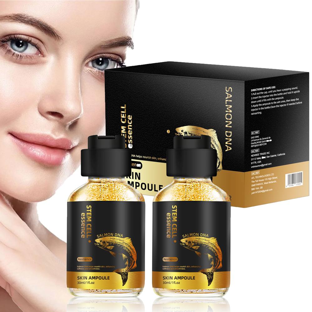 

Набор из 2 сывороток ДНК лосося и золотой фольги - Антивозрастной уход для упругости и сияния - Ниацинамид и коллаген - 60 мл