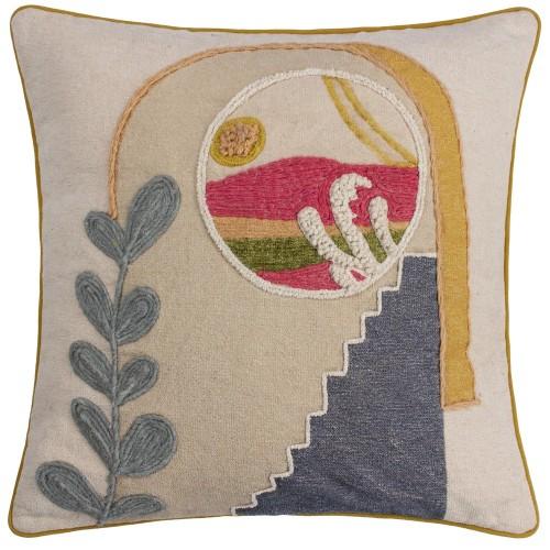 Furn Margo Embroidered Cushion Cover