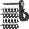 40 Pack Christmas Lights Hanging Hooks with Phillips Screws for Garage, New Year, Outdoor Party, Easy Release Cable and Fairy LED Lights, Wide Screws