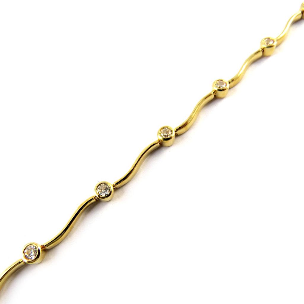 Les Trésors De Lily [E9207] - White Gold Plated Bracelet 'Fireflies'