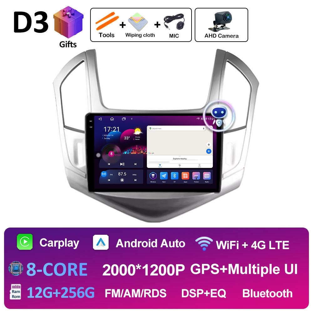 Car Video Radio Multimedia Player For Chevrolet Cruze J300 J308 2012 2013 2014 2015 Wireless Carplay Android Auto Head Unit WIFI