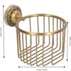 Copper Paper Towel Rack Brass Toilet Paper Holder Paper Holder Basket  Bathroom Organization