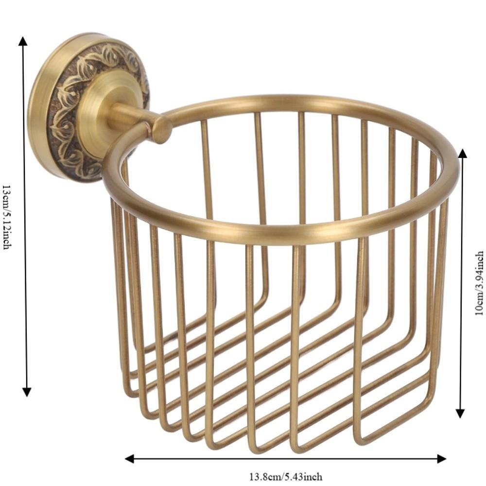 Copper Paper Towel Rack Brass Toilet Paper Holder Paper Holder Basket Bathroom Organization